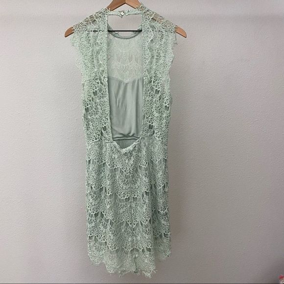 NWT Free People Intimately Daydream Mini Dress in Seafoam - Picture 3 of 4